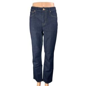 J. Crew Vintage Women's Blue High Waisted Slim Straight Leg Denim Jeans Pants 28